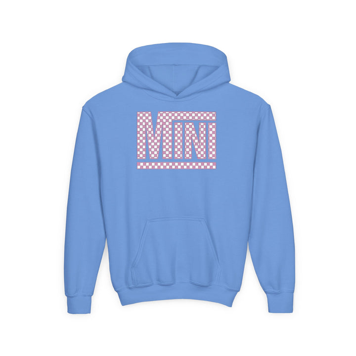 Pink Check Mini - Youth Heavy Blend Hooded Sweatshirt
