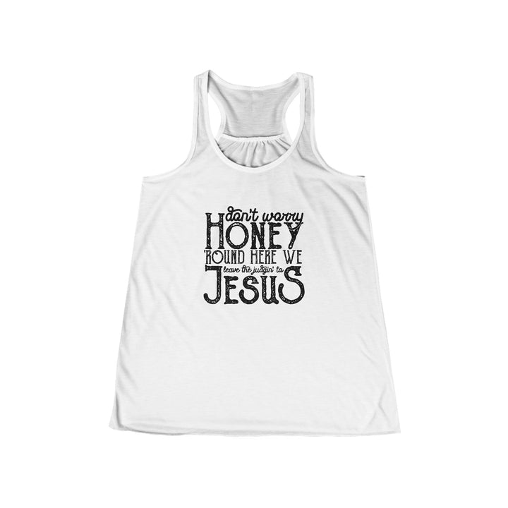 Judgin To Jesus - Women's Flowy Racerback Tank