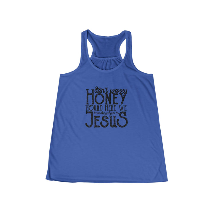 Judgin To Jesus - Women's Flowy Racerback Tank