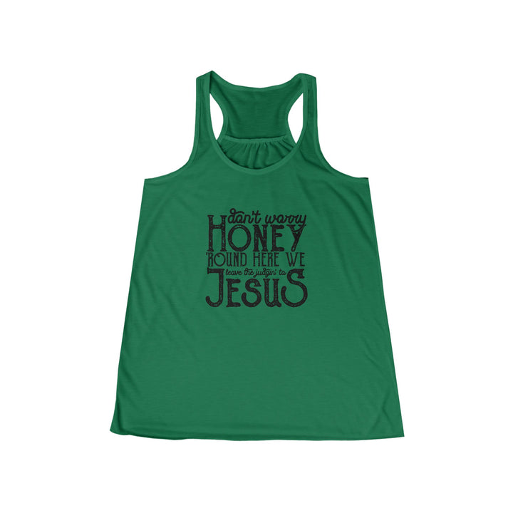 Judgin To Jesus - Women's Flowy Racerback Tank