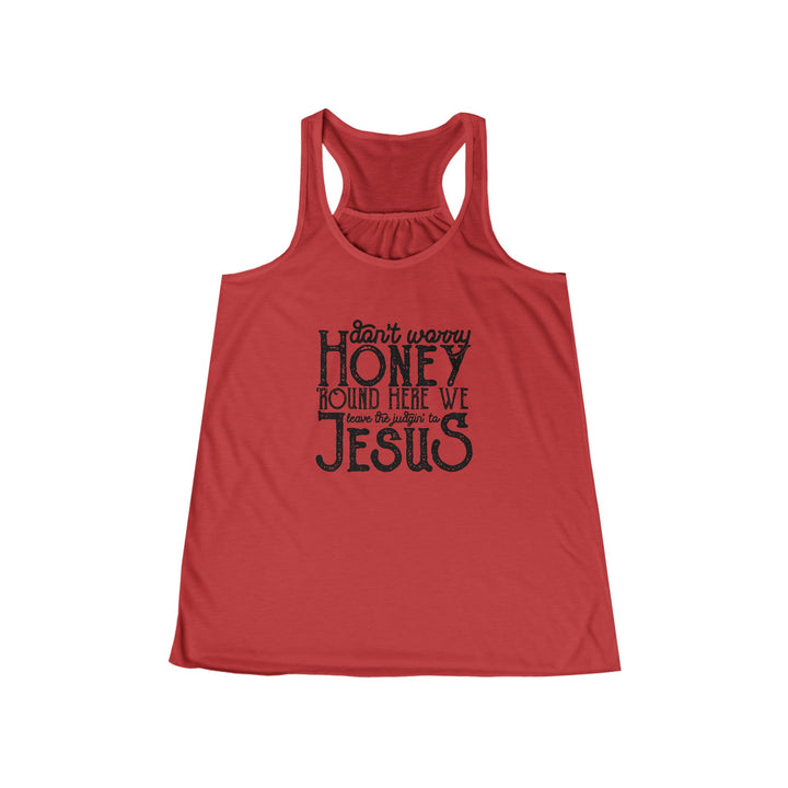 Judgin To Jesus - Women's Flowy Racerback Tank