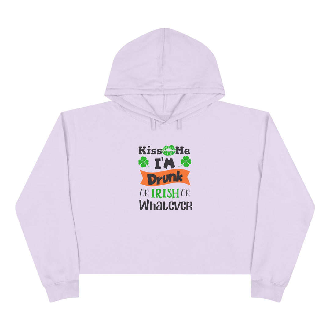 Kiss Me I'm Drunk - Crop Hoodie