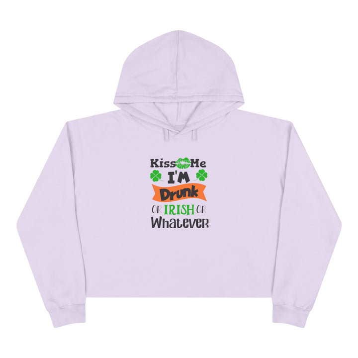Kiss Me I'm Drunk - Crop Hoodie