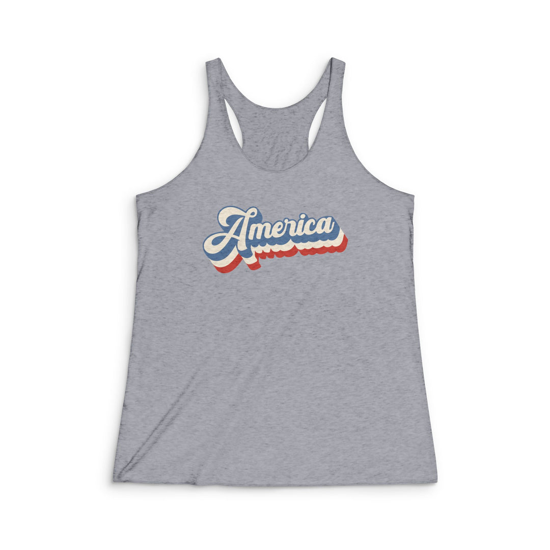 Retro America - Women's Tri-Blend Racerback Tank