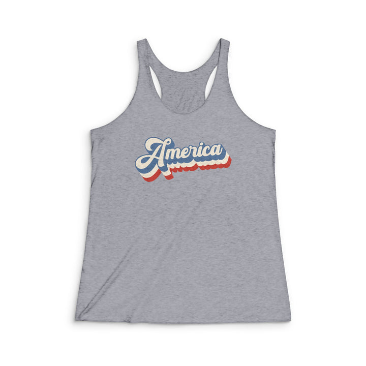 Retro America - Women's Tri-Blend Racerback Tank