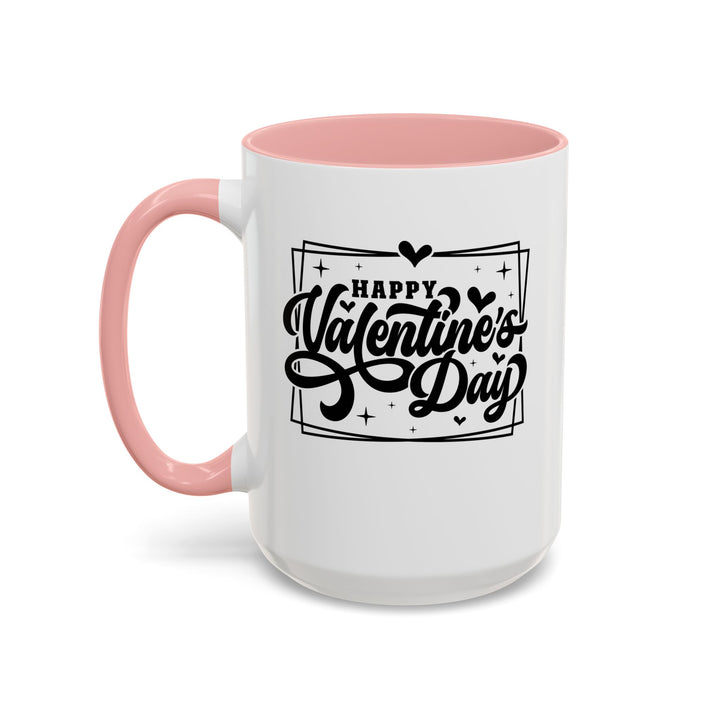 Happy Valentine's Day W/Hearts - Accent Coffee Mug (11, 15oz)