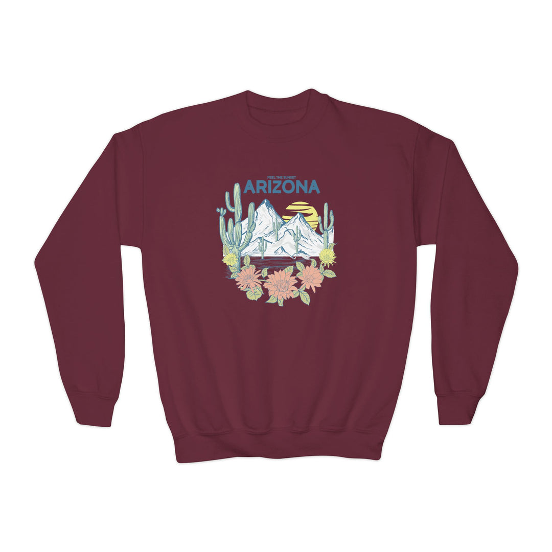 Feel The Sunset Arizona - Youth Crewneck Sweatshirt