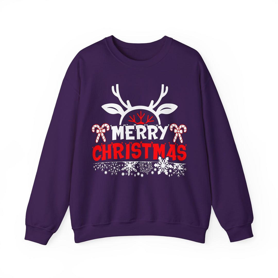 Merry Christmas Antlers - Unisex Heavy Blend™ Crewneck Sweatshirt