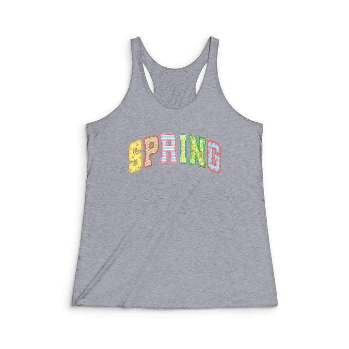 Spring Quilt - Women's Tri-Blend Racerback Tank