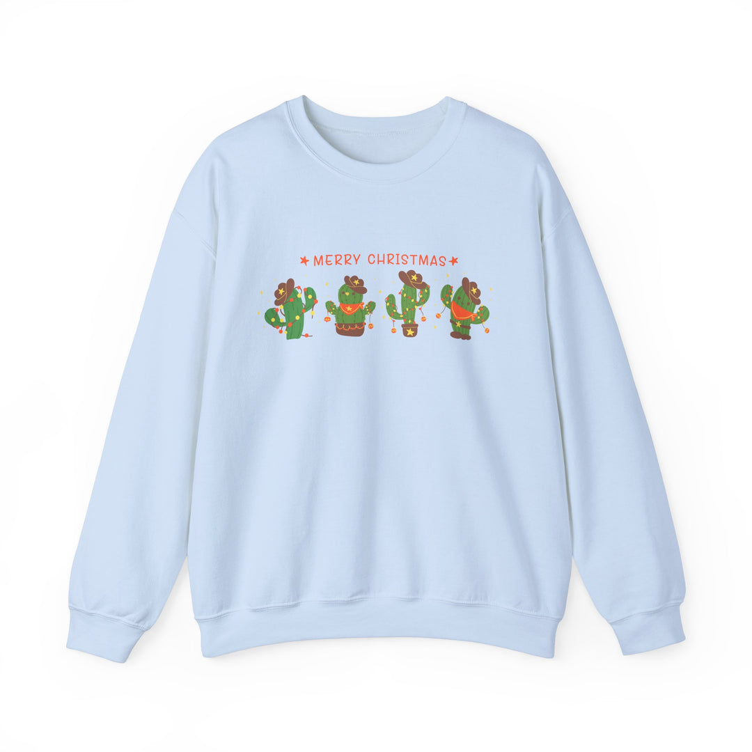 Merry Christmas Cactus - Unisex Heavy Blend™ Crewneck Sweatshirt
