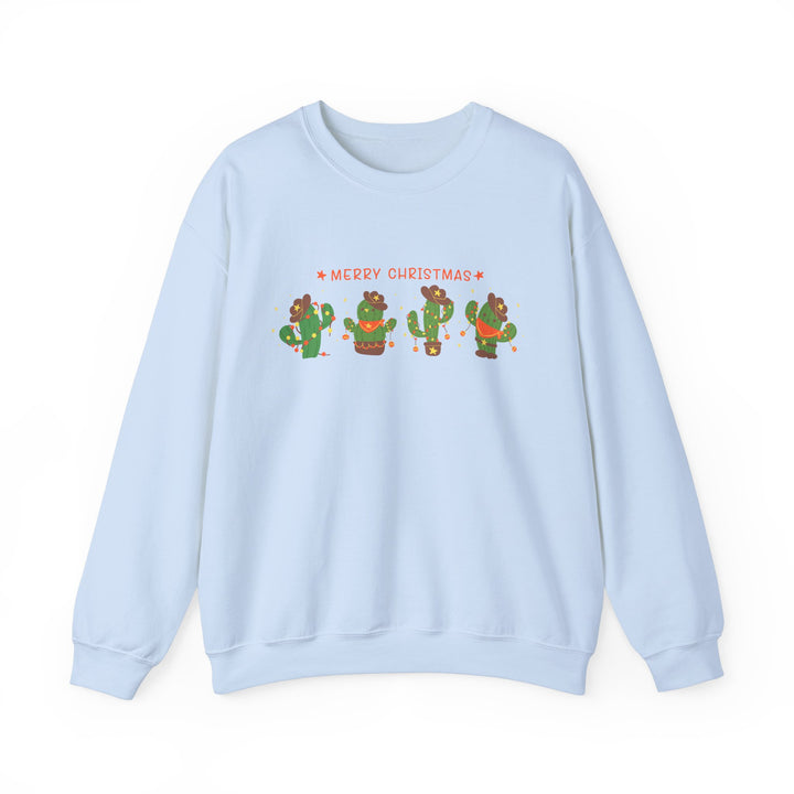 Merry Christmas Cactus - Unisex Heavy Blend™ Crewneck Sweatshirt