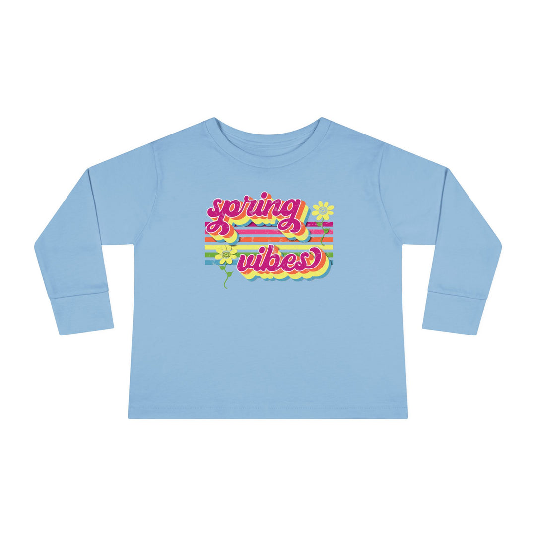 Spring Vibes Retro - Toddler Long Sleeve Tee