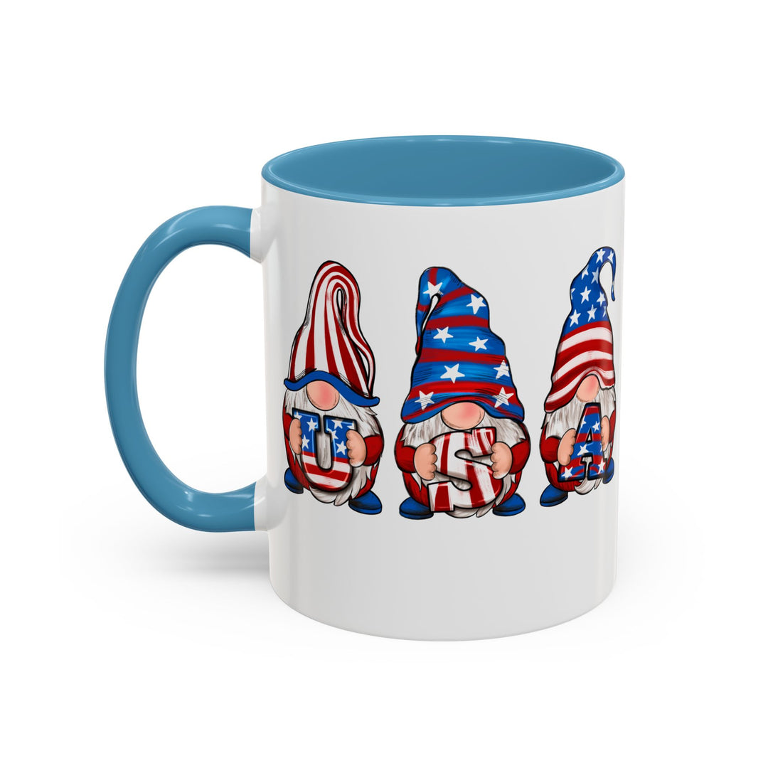 4th Of July Gnomes - Accent Coffee Mug (11, 15oz)