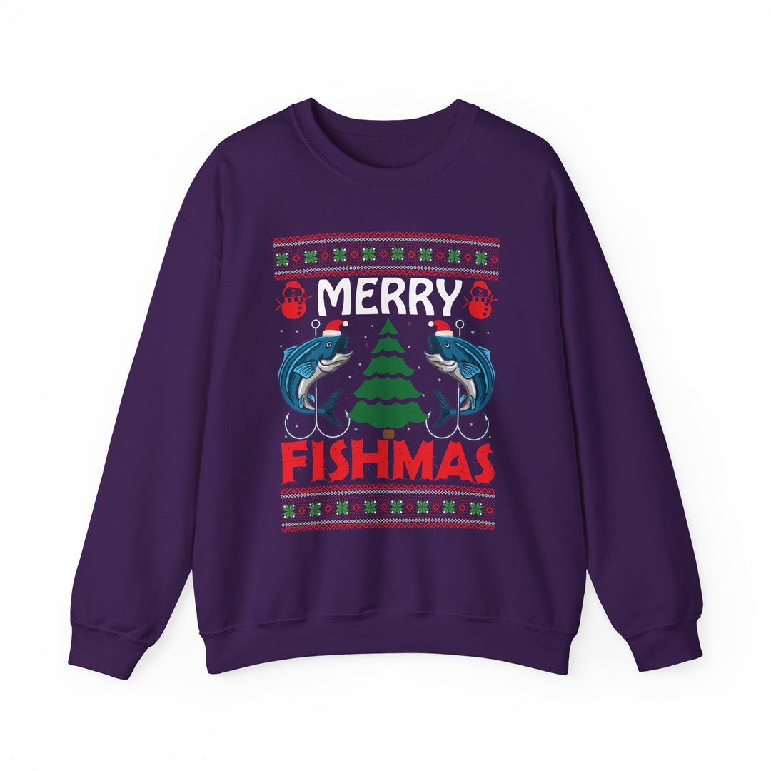 Merry Fishmas - Unisex Heavy Blend™ Crewneck Sweatshirt