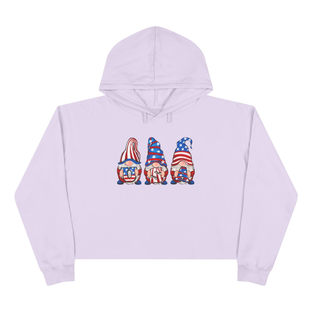 4th Of July Gnomes - Crop Hoodie