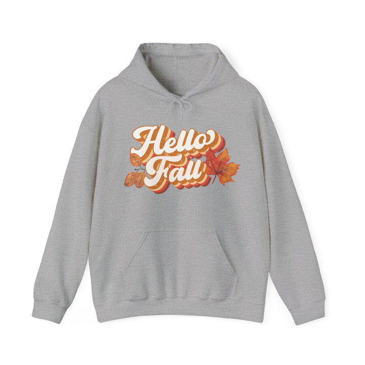 Retro Hello Fall - Unisex Heavy Blend™ Hooded Sweatshirt