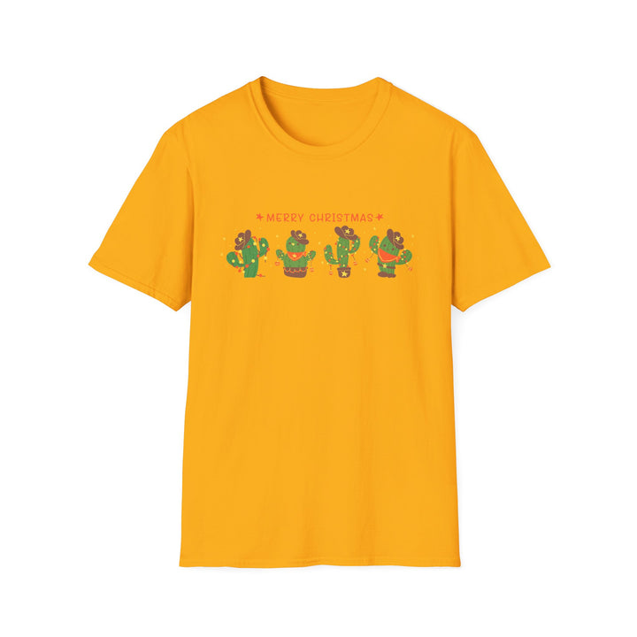 Merry Christmas Cactus - Unisex Softstyle T-Shirt
