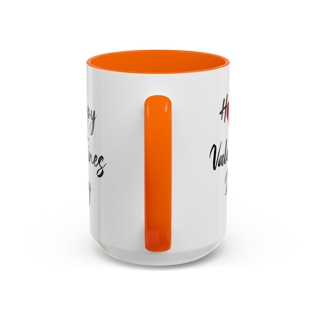 Happy Valentines Day - Accent Coffee Mug (11, 15oz)