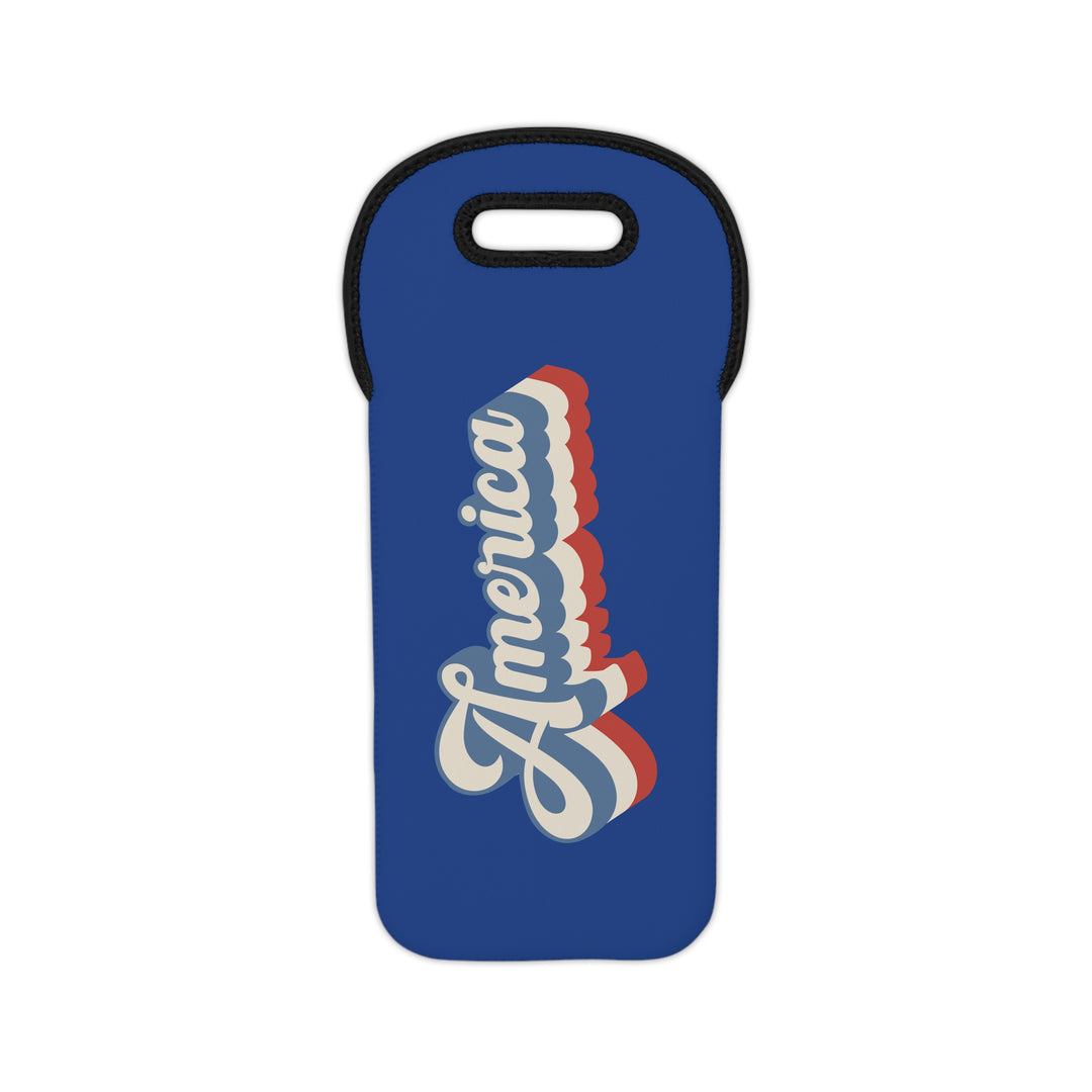 Retro America - Wine Tote Bag