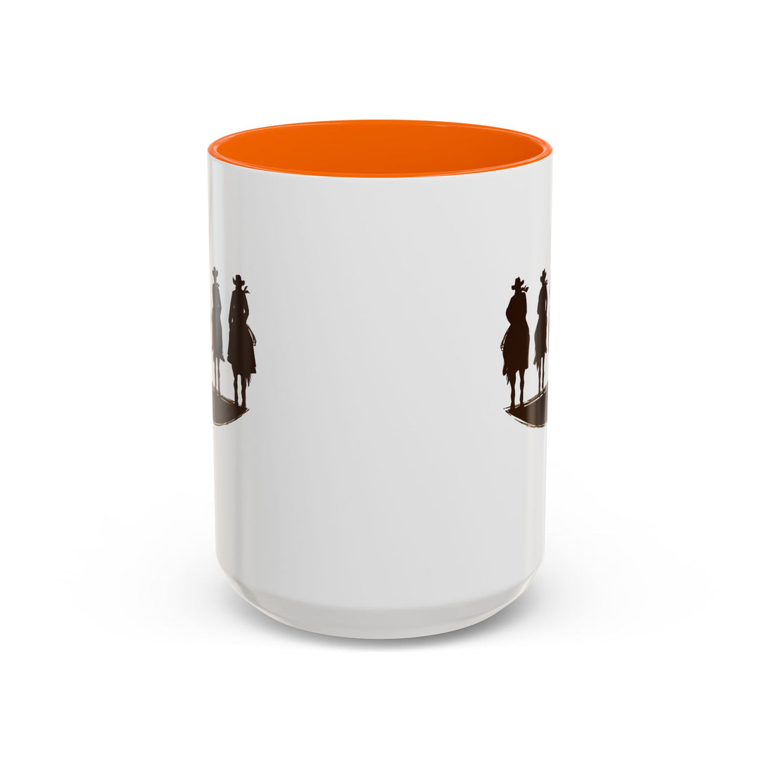 Cowboy Silhouette - Accent Coffee Mug (11, 15oz)