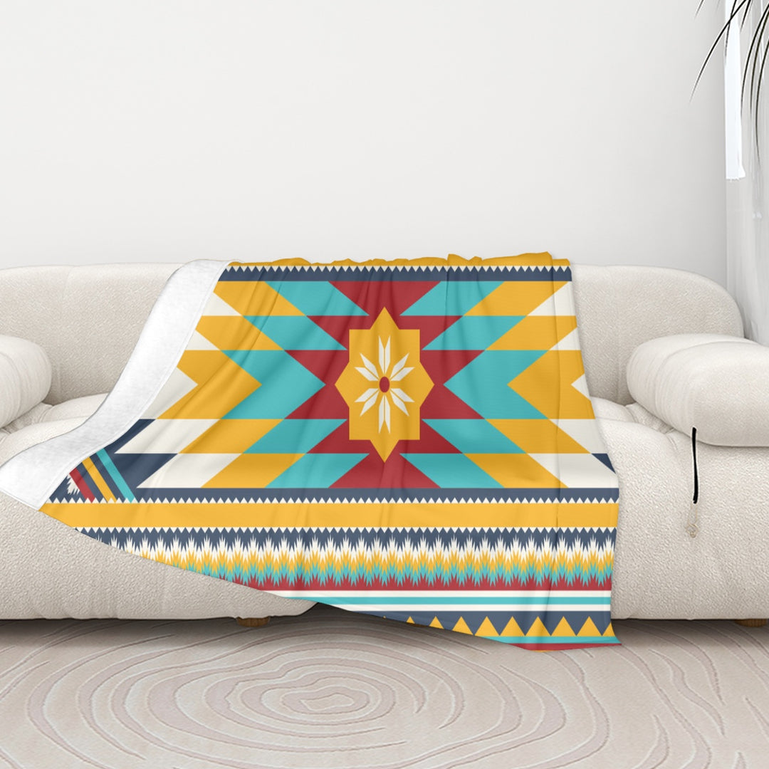 Gold Aztec - Sofa Blanket
