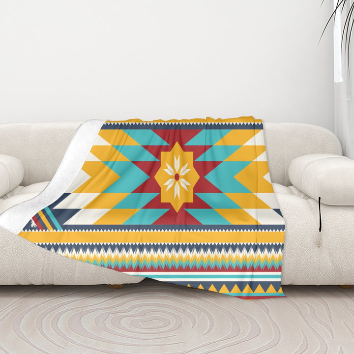 Gold Aztec - Sofa Blanket