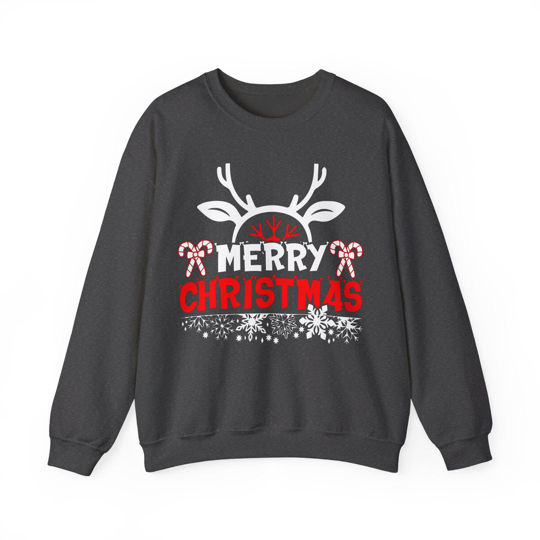 Merry Christmas Antlers - Unisex Heavy Blend™ Crewneck Sweatshirt