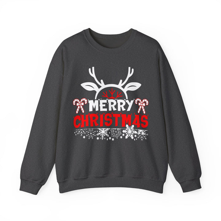 Merry Christmas Antlers - Unisex Heavy Blend™ Crewneck Sweatshirt