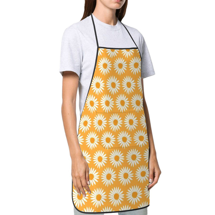 Yellow Sunflower Print - Adult Apron with Pockets
