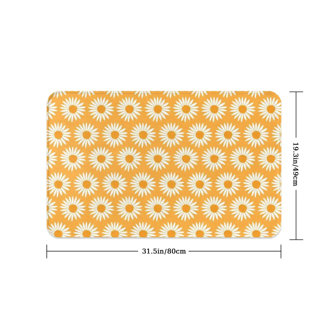 Yellow Sunflower Pattern - Pet Food Mat