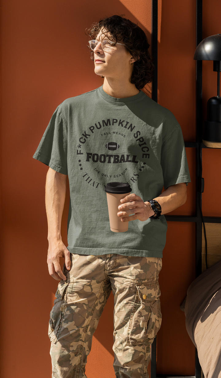 F*ck Pumpkin Spice - Men's Heavy Oversized Tee