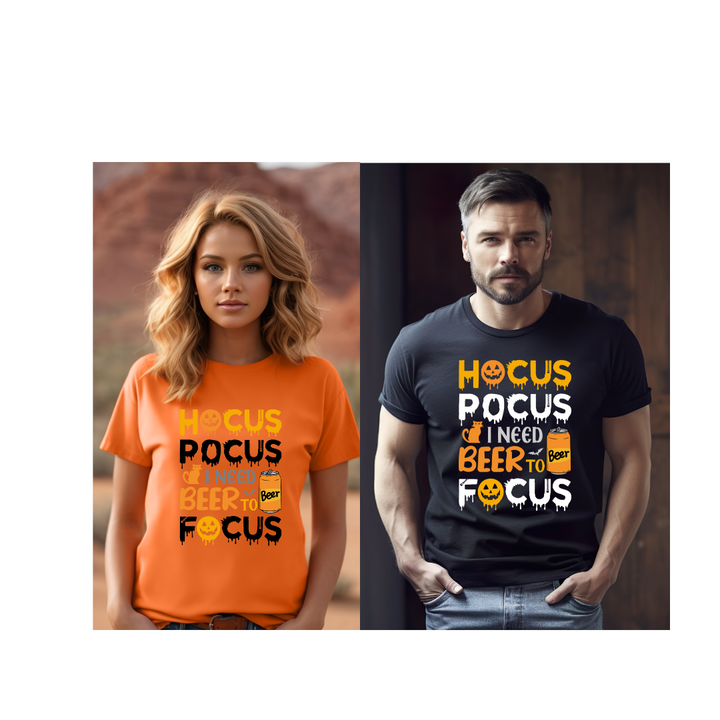 Hocus Pocus I Need A Beer To Focus - Unisex Softstyle T-Shirt