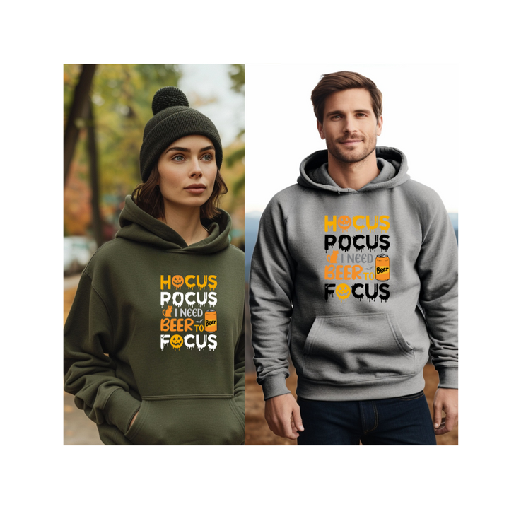 Hocus Pocus I Need A Beer To Focus - Unisex Heavy Blend™ Hooded Sweatshirt