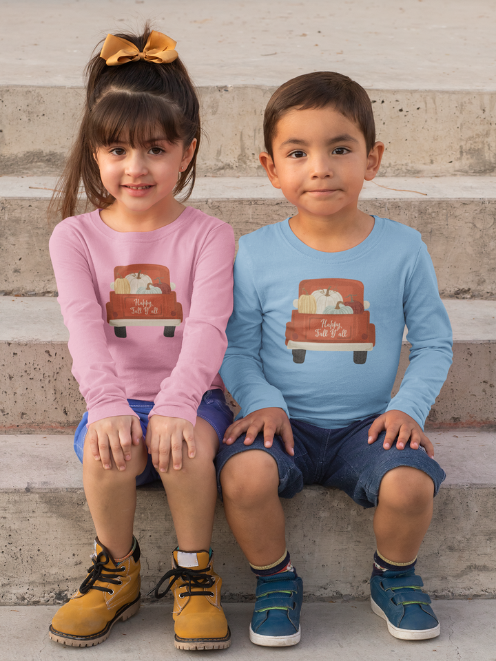 Happy Fall Y'All - Toddler Long Sleeve Tee