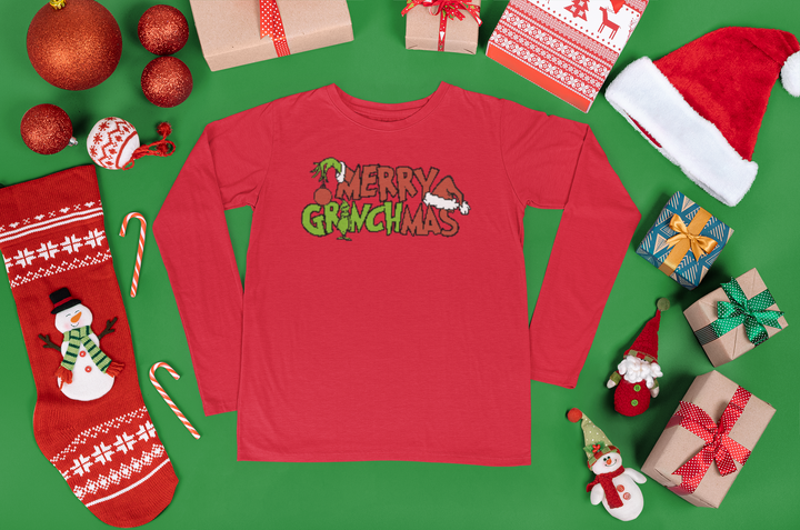 Merry Grinchmas - Youth long sleeve tee