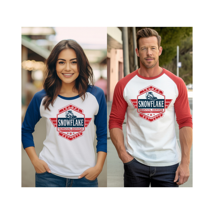 Trump's Snowflake Removal - 3/4 sleeve raglan shirt