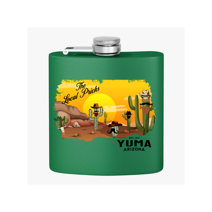 Local Pricks - Stainless Steel Flask, 6oz