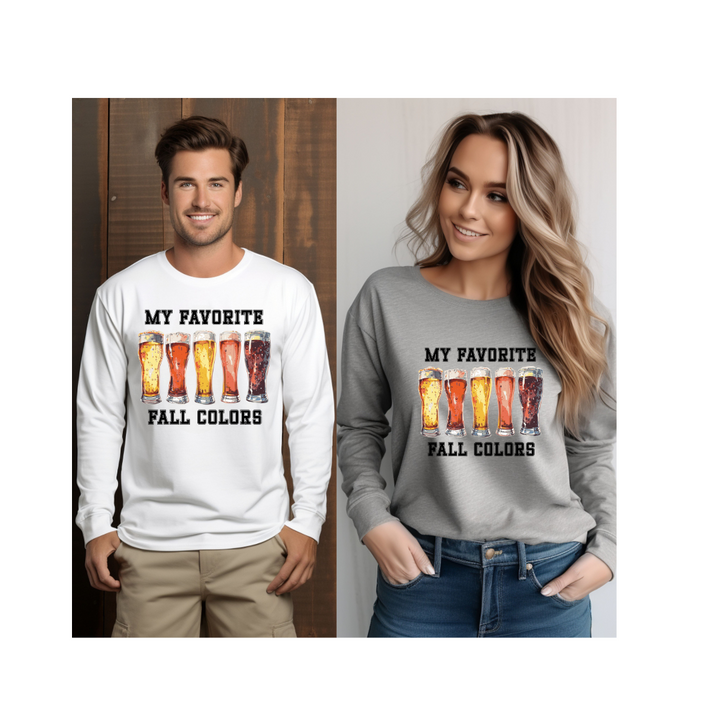 Favorite Fall Colors - Unisex Lightweight Long Sleeve Tee