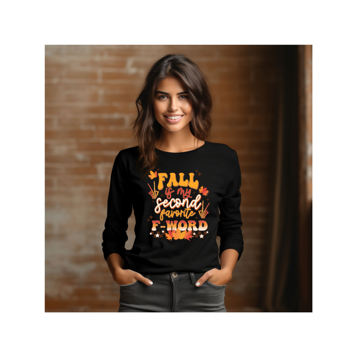 Fall Is My Second Favorite F Word - Unisex Lightweight Long Sleeve Tee