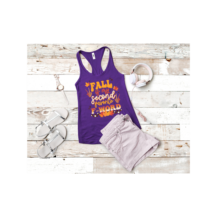 Fall Is My Second Favorite F Word - Women's Ideal Racerback Tank