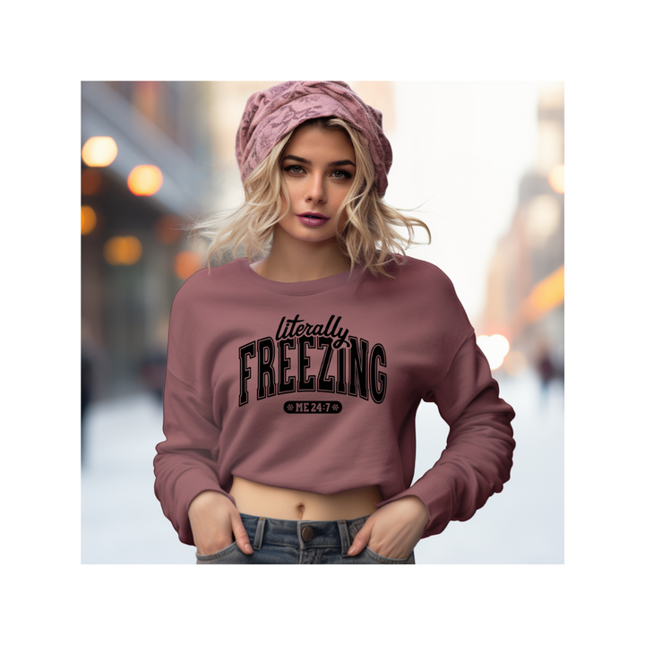 Literally Freezing - Crop Sweatshirt