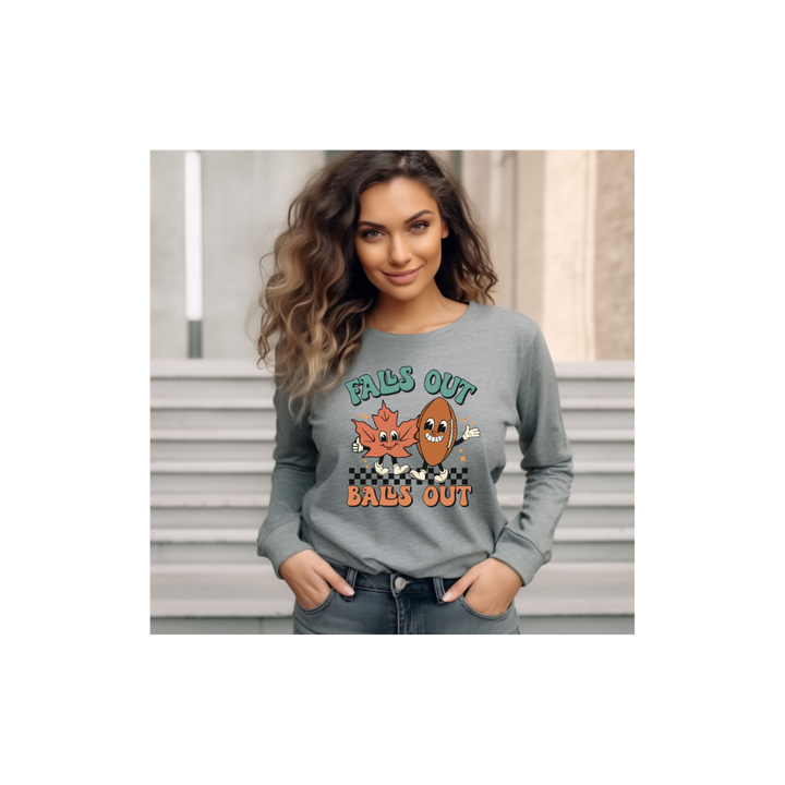 Falls Out Balls Out - Unisex Lightweight Long Sleeve Tee