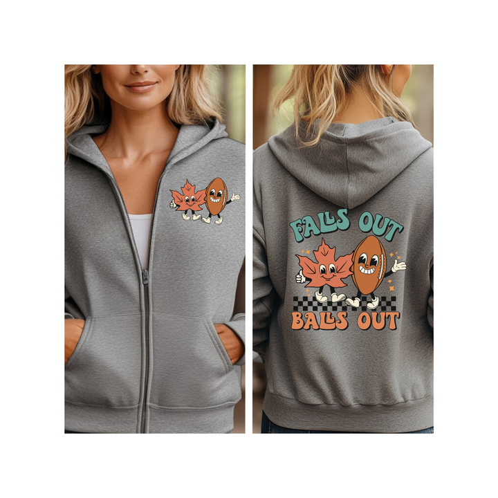 Falls Out Balls Out - Unisex heavy blend zip hoodie
