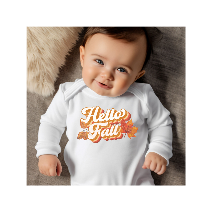 Retro Hello Fall - Infant Long Sleeve Bodysuit