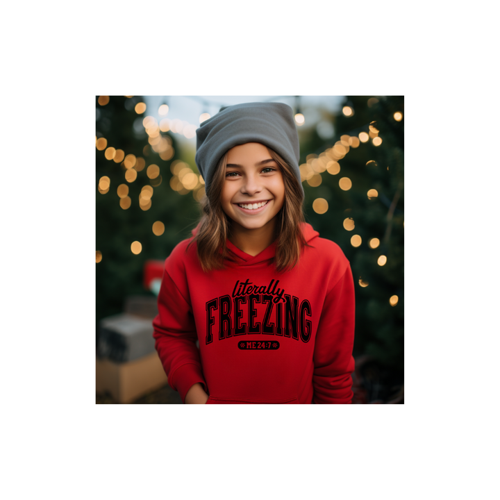 Literally Freezing - Youth Heavy Blend Hooded Sweatshirt