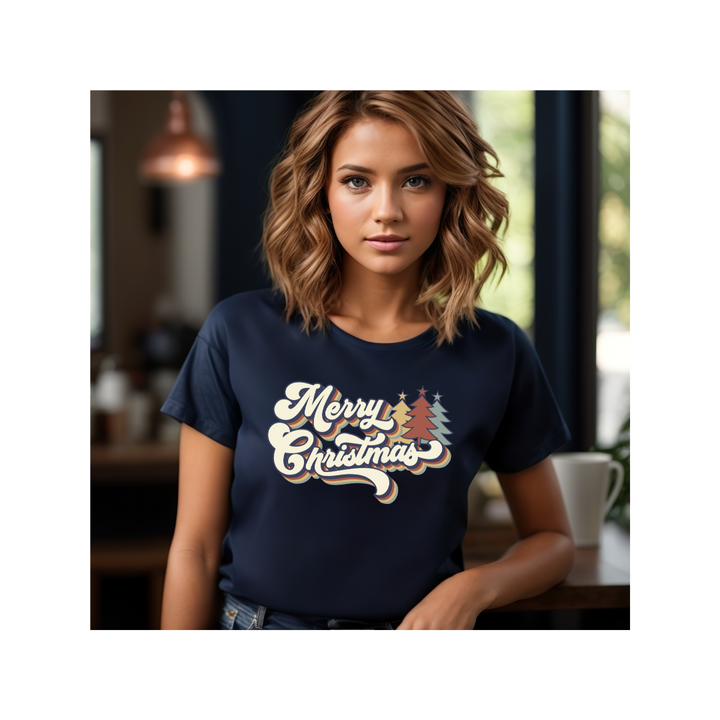 Retro Merry Christmas - Women's Softstyle Tee