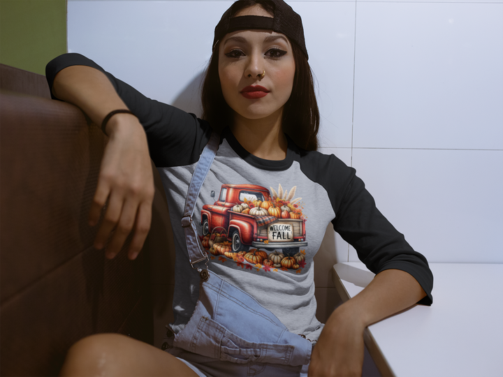 Welcome Fall - 3/4 sleeve raglan shirt