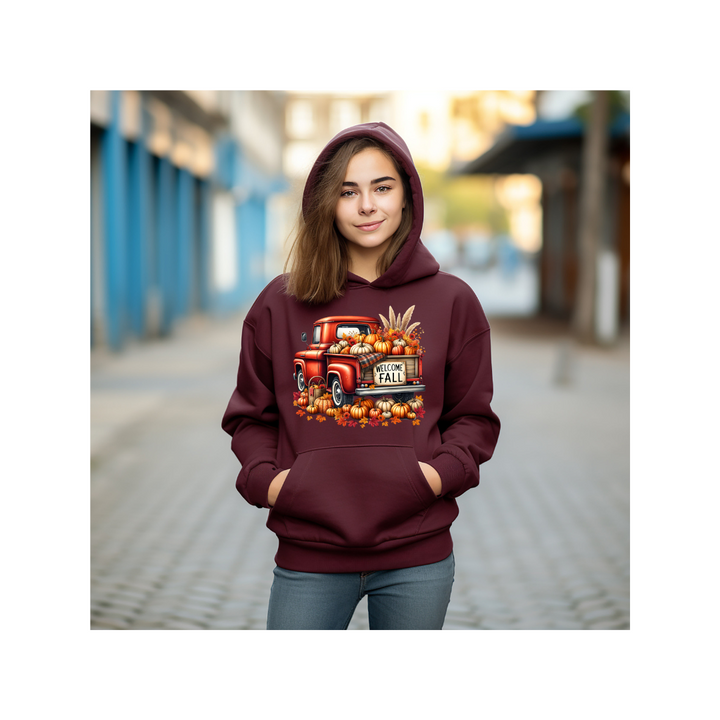 Welcome Fall - Youth Heavy Blend Hooded Sweatshirt