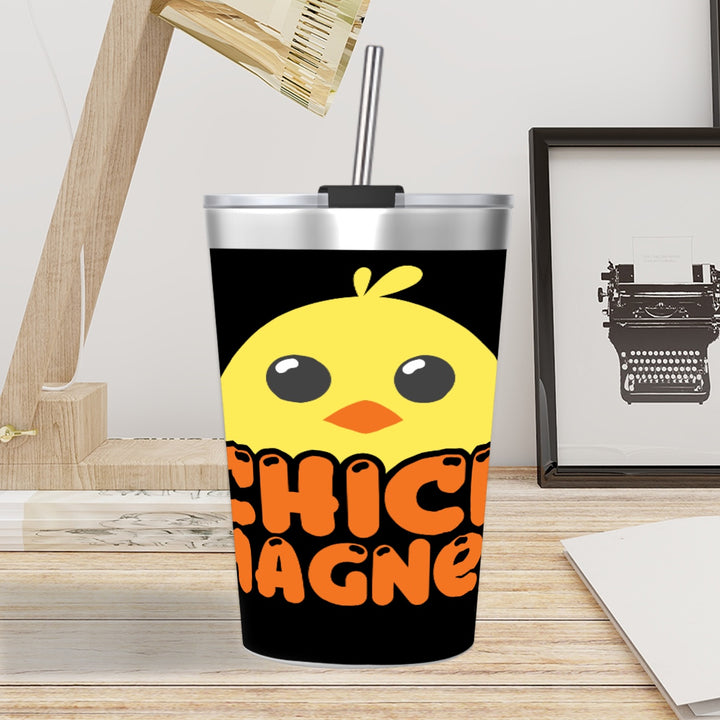 Chick Magnet - Stainless Steel Water Bottle With Straw (12oz)
