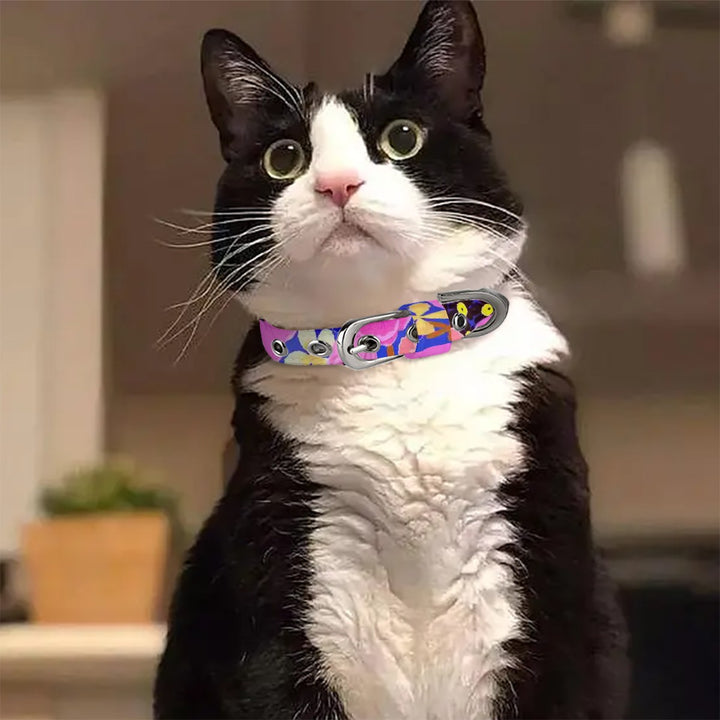 Vibrant Pink Spring Pattern - Pet Collar